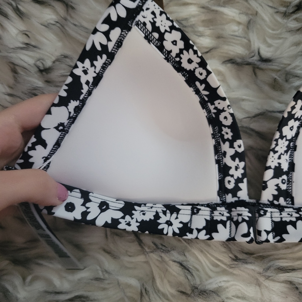 PINK black floral bikini small - Picture 12 of 12